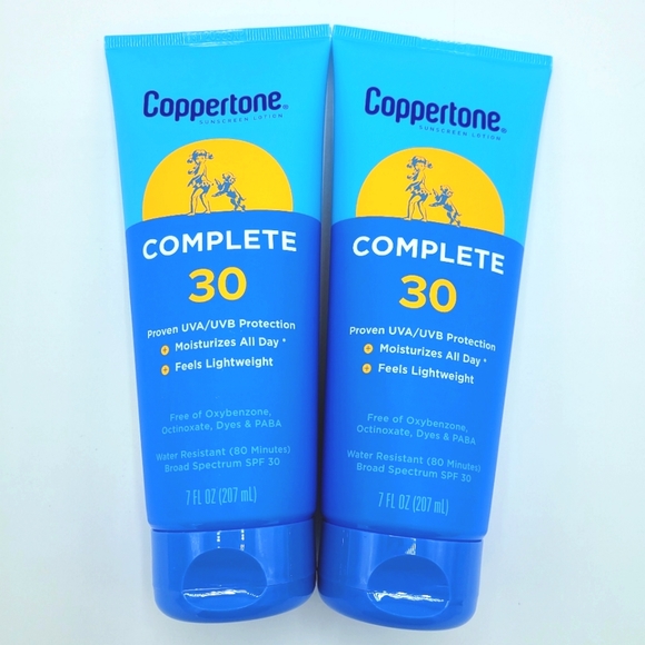 Coppertone Complete SPF 30 Water Resistant Sunscreen Lotion Exp 10/23 (2 Pack) - Picture 3 of 4